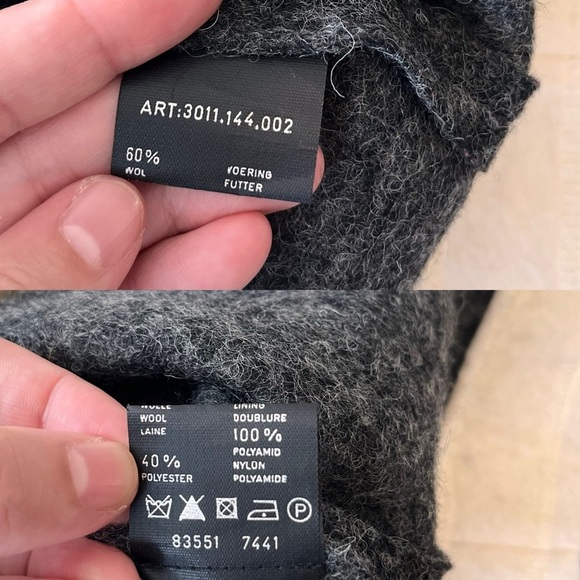 Witteveen Charcoal & Cream Trim Wool-Blend Jacket S - Picture 15 of 15